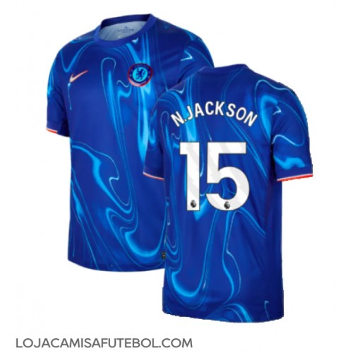 Camisa de Futebol Chelsea Nicolas Jackson #15 Equipamento Principal 2024-25 Manga Curta